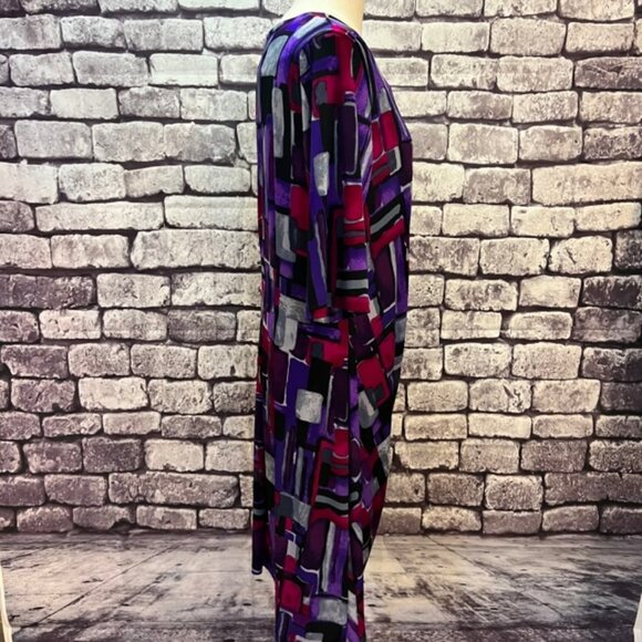 Kiara Multicolored Elbow Length Sleeve Dress Size XL - Picture 9 of 11